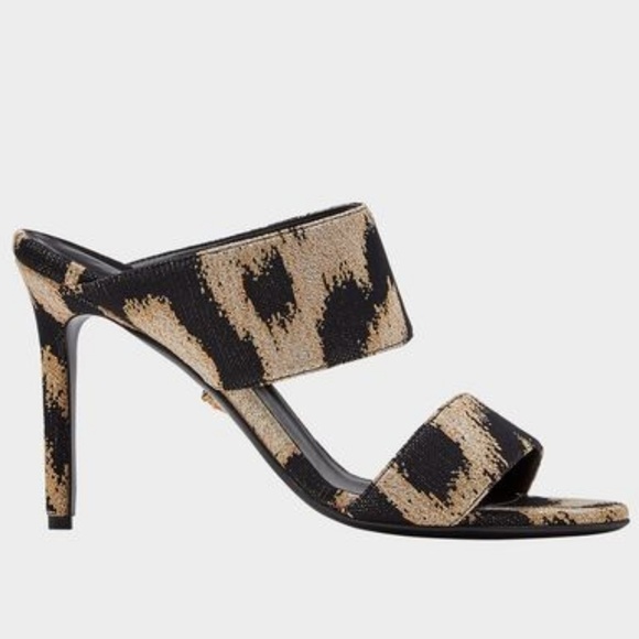 VERSACE Leopard Heeled Sandals🐆 - Picture 1 of 6